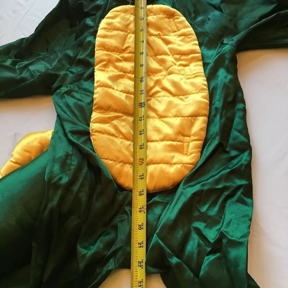 🦖 🎃- 18 GREEN Satin Dinosaur with Gold Stuffed Stegasaurus